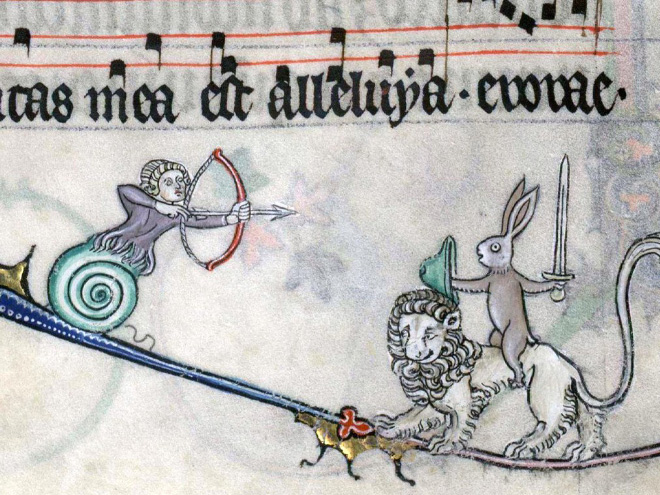 El artista medieval era muy aficionado a las batallas de caracoles. ¿Por qué?