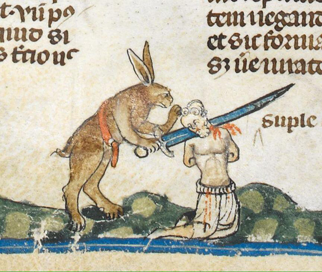 Los conejos eran realmente violentos en la época medieval.