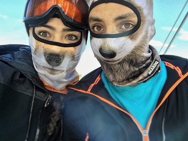 Divertidas máscaras de esquí.
