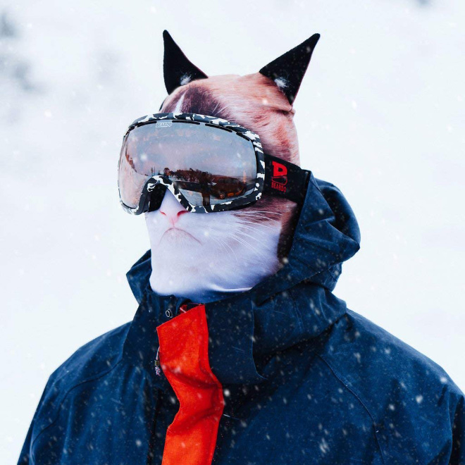 Divertida máscara de esquí.