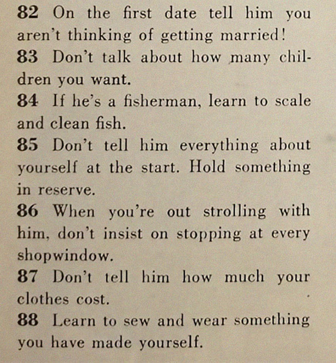 Cómo conseguir un esposo según la revista 1958.