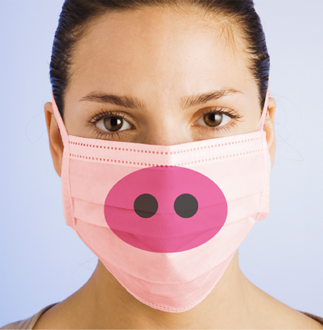 Máscara protectora inusual contra coronavirus.