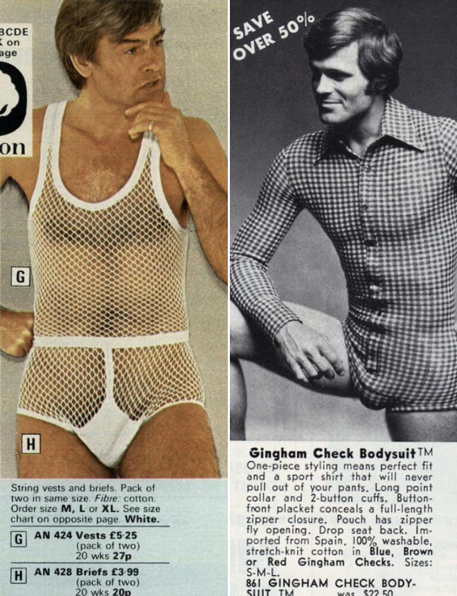 Anuncio de ropa interior masculina de 1970.