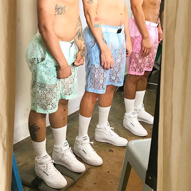 Shorts de encaje para hombres Summer fashion crime.
