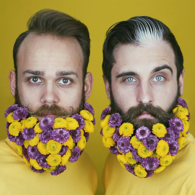 Las flores comienzan a florecer en todo Instagram con la tendencia #flowerbeard.