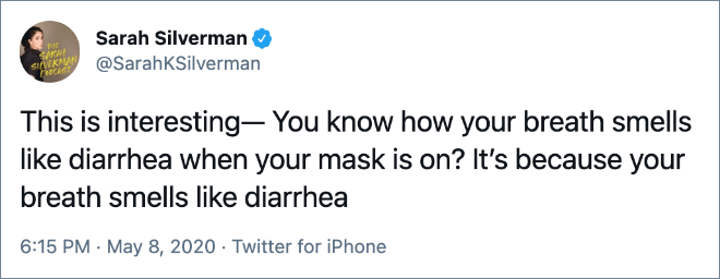 Esto es interesante: ¿sabes cómo huele tu aliento a diarrea cuando tienes la mascarilla puesta? Esto se debe a que su aliento huele a diarrea.