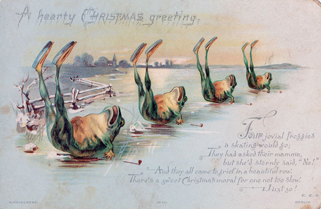 Tarjeta de Navidad victoriana.
