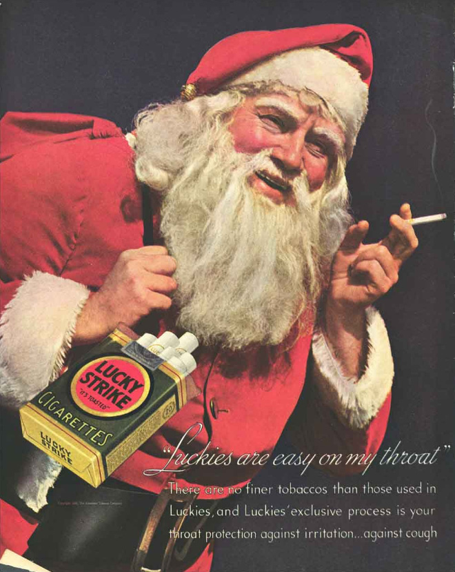 Loco anuncio de tabaco vintage.