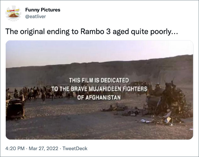 El final original de Rambo 3 ha envejecido bastante mal...