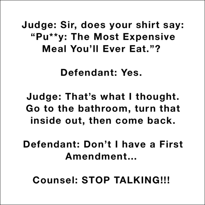 Conversación escuchada en el juzgado.