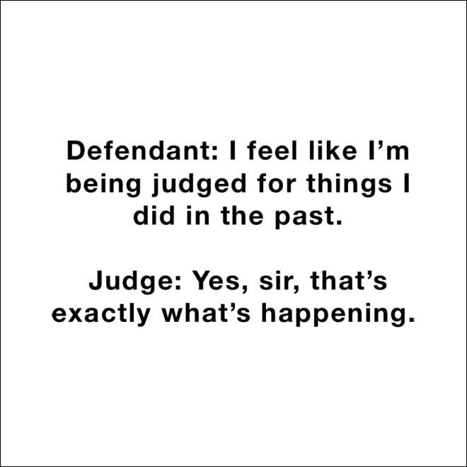 Conversación escuchada en el juzgado.
