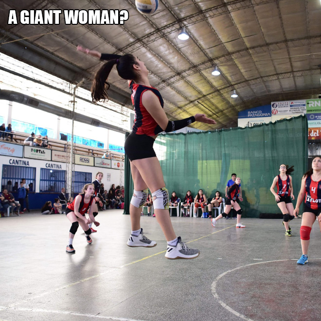 ¿Una mujer gigante?