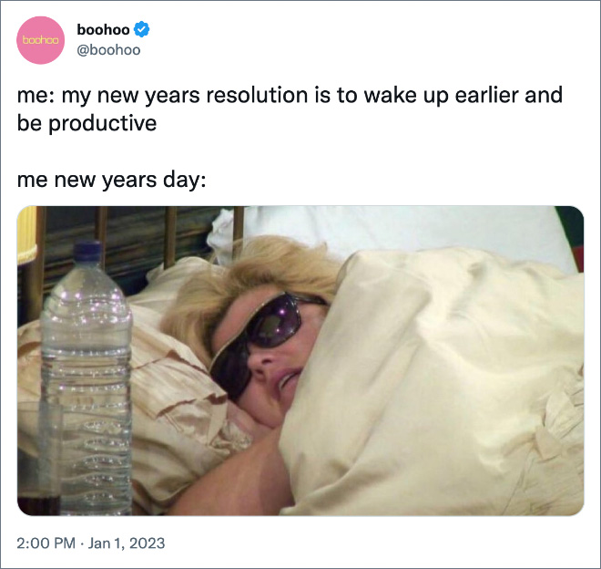 yo: mi resolución de año nuevo es levantarme más temprano y ser productivo yo el día de año nuevo: