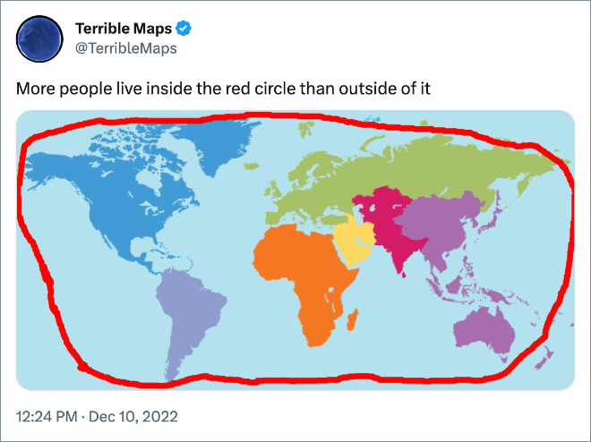 Más personas viven dentro del círculo rojo que fuera