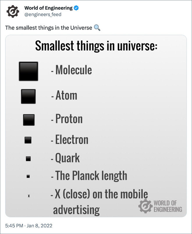 Las cosas más pequeñas del universo.
