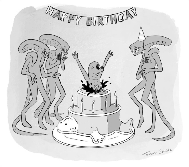 Caricatura de Tommy Siegel.