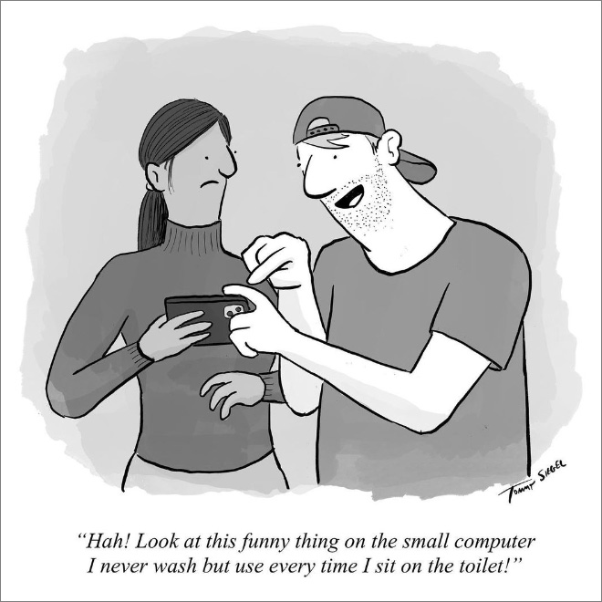 Caricatura de Tommy Siegel.
